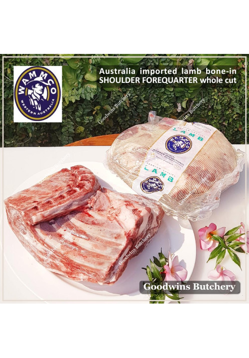 Lamb collar SHOULDER FOREQUARTER BONE-IN frozen whole cuts +/- 2.5kg (price/kg) brand Australia WAMMCO